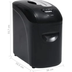 vidaXL Papierversnipperaar 10 pagina's microcut zwart