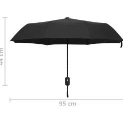 vidaXL Paraplu automatisch inklapbaar 95 cm zwart