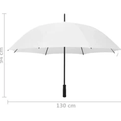 vidaXL Paraplu 130 cm wit