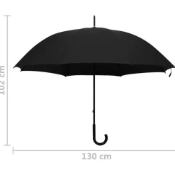 vidaXL Paraplu 130 cm zwart