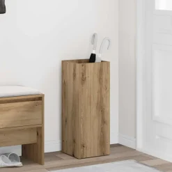 vidaXL Paraplu Standaard Artisan Eiken 25 x 24,5 x 64 cm Bewerkt hout