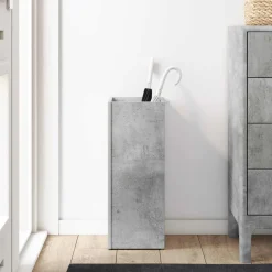 vidaXL Paraplu Standaard Beton Grijs 25 x 24,5 x 64 cm Bewerkt hout