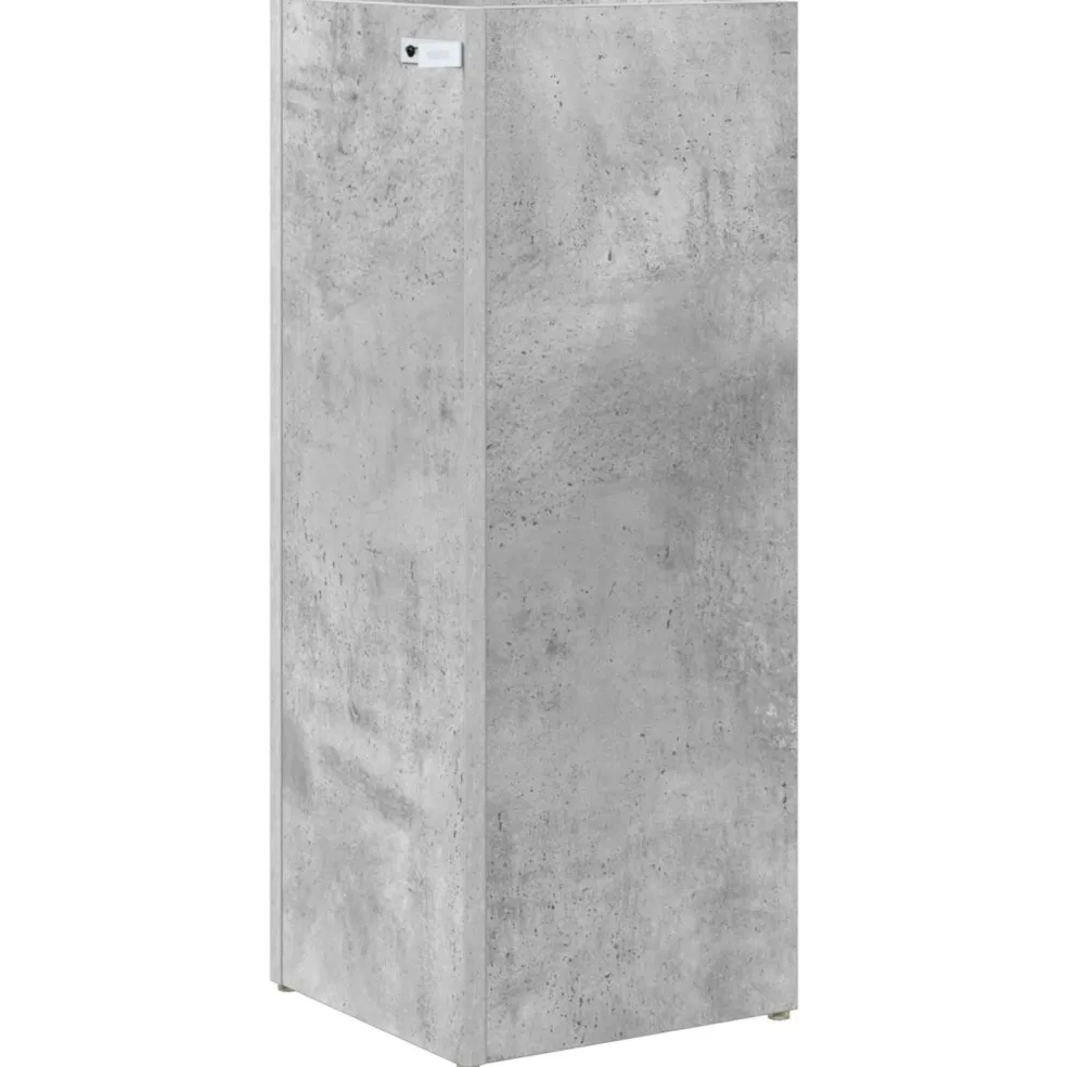 vidaXL Paraplu Standaard Beton Grijs 25 x 24,5 x 64 cm Bewerkt hout