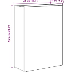 vidaXL Paraplu Standaard Gerookt eiken 40 x 20 x 55,5 cm Bewerkt hout