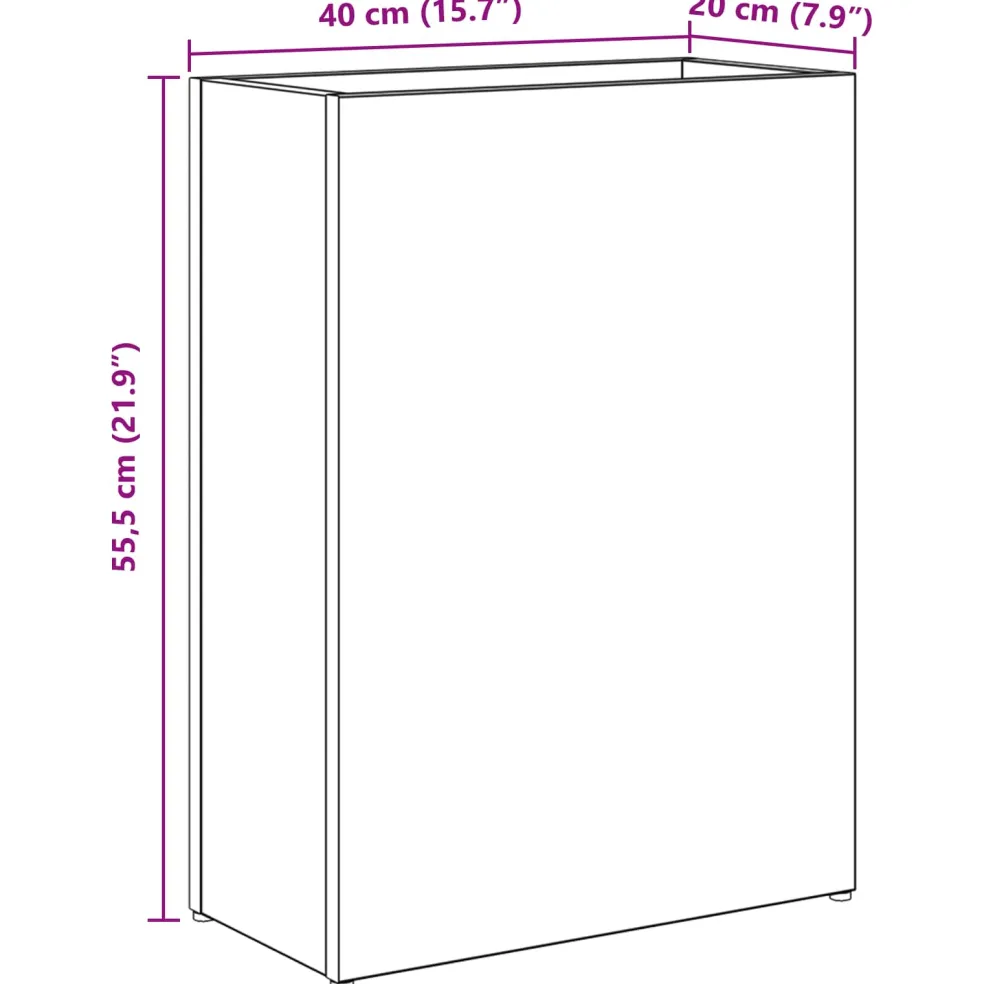 vidaXL Paraplu Standaard Gerookt eiken 40 x 20 x 55,5 cm Bewerkt hout