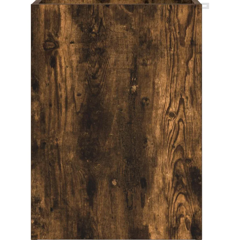 vidaXL Paraplu Standaard Gerookt eiken 40 x 20 x 55,5 cm Bewerkt hout