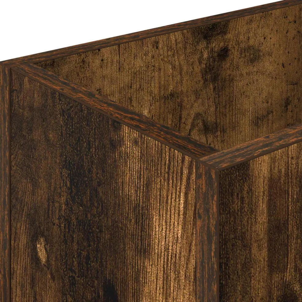 vidaXL Paraplu Standaard Gerookt eiken 40 x 20 x 55,5 cm Bewerkt hout