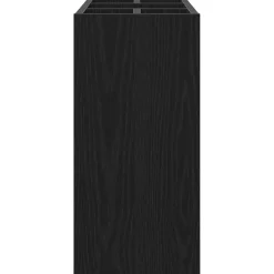 vidaXL Paraplu Standaard Zwart Eiken 65 x 24 x 50 cm Bewerkt hout