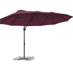 vidaXL Parasol Bordeaux Rood 372 x 198 x 243 cm Polyester en Aluminium