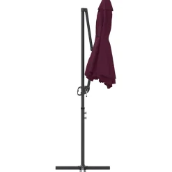 vidaXL Parasol Bordeaux Rood 372 x 198 x 243 cm Polyester en Aluminium