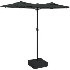 vidaXL Parasol dubbel dak 316x145 cm antracietkleurig