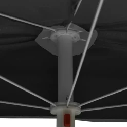 vidaXL Parasol half met paal 180x90 cm antracietkleurig