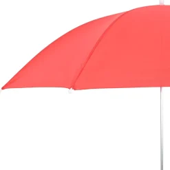vidaXL Parasol met klem Ø 105 x 86 cm 170T polyester 2 st baksteenrood
