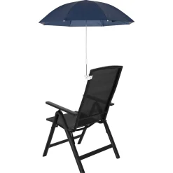 vidaXL Parasol met klem Ø 105 x 86 cm 170T polyester 2 st Marineblauw