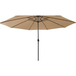 vidaXL Parasol met LED-verlichting 400 cm taupe