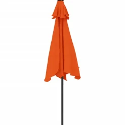 vidaXL Parasol met stalen paal 225x225x212 cm terracottakleurig