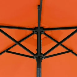 vidaXL Parasol met stalen paal 225x225x212 cm terracottakleurig