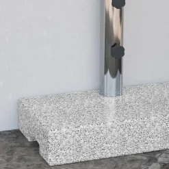 vidaXL Parasolvoet rechthoekig 25 kg graniet
