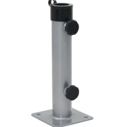 vidaXL Parasolvoet voor Ø38/48 mm stok staal zilverkleurig