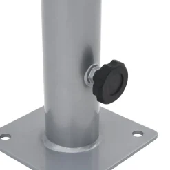 vidaXL Parasolvoet voor Ø38/48 mm stok staal zilverkleurig