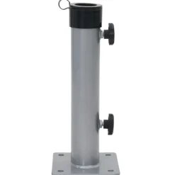vidaXL Parasolvoet voor Ø38/48 mm stok staal zilverkleurig
