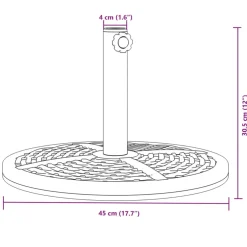 vidaXL Parasolvoet voor stok van Ø38 / 48 mm 12 kg rond