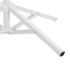 vidaXL Parasolvoet Wit Staal voor paal van 25-32 mm