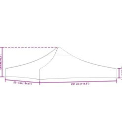vidaXL Partytentdak 270 g/m² 3x3 m geel