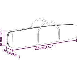 vidaXL Partytent inklapbaar met zijwanden 2x2 m zwart