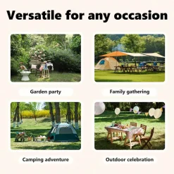 vidaXL Partytent inklapbaar met zijwanden 2x2 m zwart