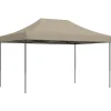 vidaXL Partytent inklapbaar pop-up 440x292x315 cm taupe