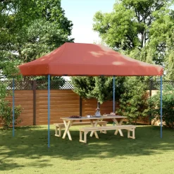 vidaXL Partytent inklapbaar pop-up 410x279x315 cm terracotta