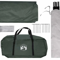 vidaXL Partytent Leger groen 500 x 500 x 350 cm Polyester en staal