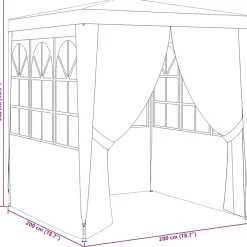 vidaXL Partytent met zijwanden professioneel 90 g/m² 2x2 m antraciet