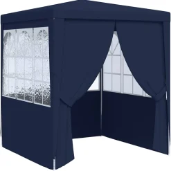 vidaXL Partytent met zijwanden professioneel 90 g/m² 2x2 m blauw