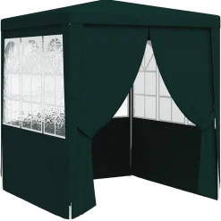 vidaXL Partytent met zijwanden professioneel 90 g/m² 2x2 m groen
