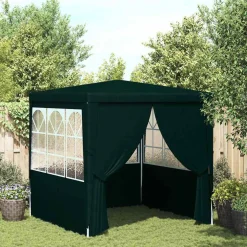 vidaXL Partytent met zijwanden professioneel 90 g/m² 2x2 m groen