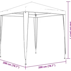 vidaXL Partytent professioneel 2x2 m antraciet