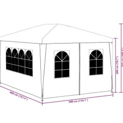 vidaXL Partytent 3x4 m antraciet