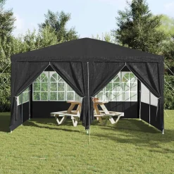 vidaXL Partytent 400 x 400 x 266 cm Antracietkleurig Polyetheen