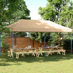 vidaXL Partytent 292 x 580 x 315 cm Beige Oxford Stof