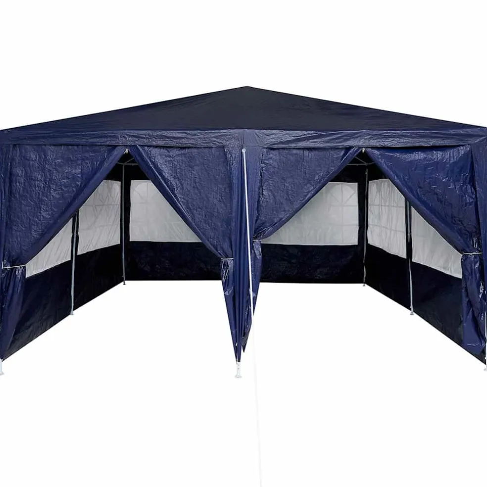 vidaXL Partytent 400 x 400 x 266 cm Blauw Polyetheen