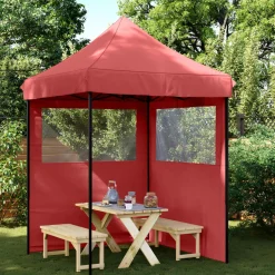 vidaXL Partytent 200 x 200 x 306 cm Bordeauxrood Oxford Stof
