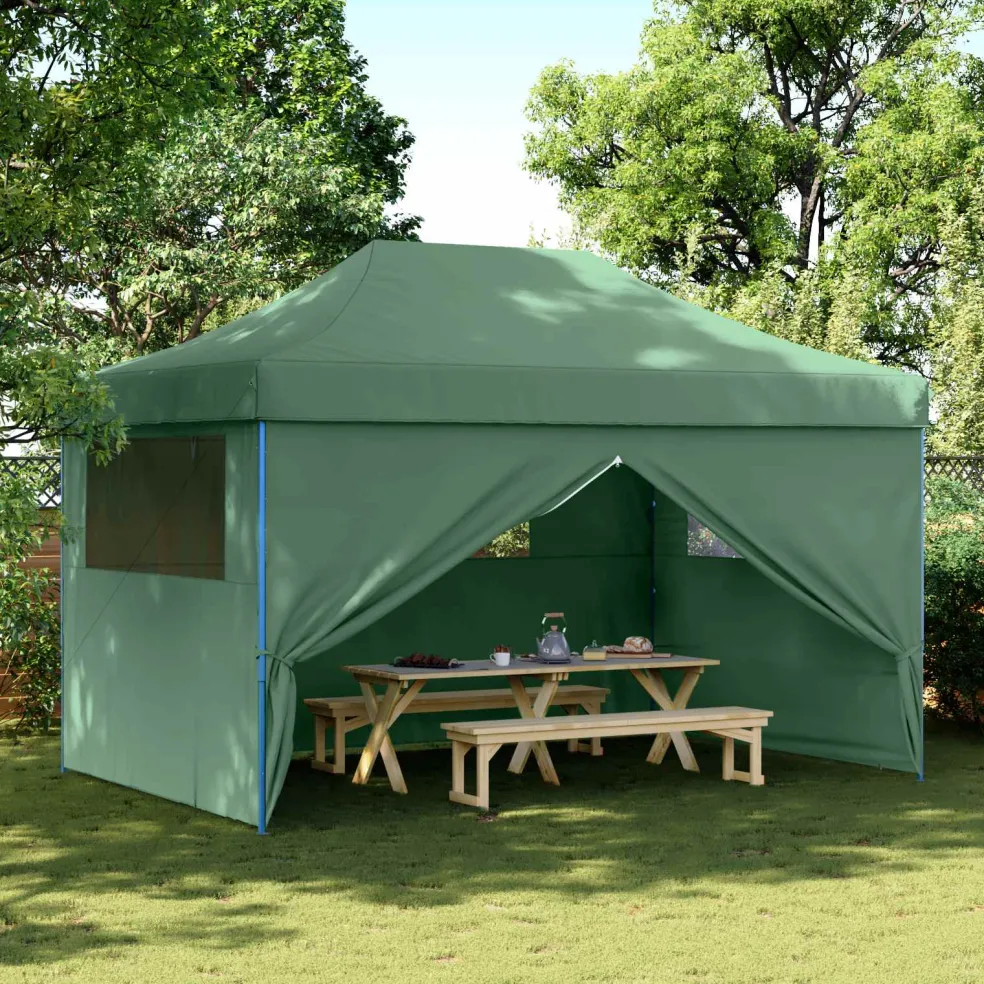 vidaXL Partytent 292 x 440 x 315 cm Groen Oxford Stof