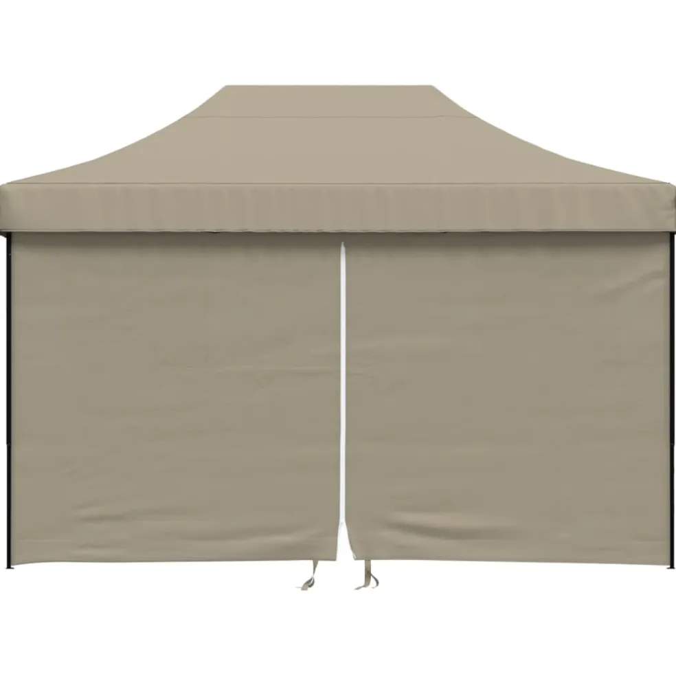 vidaXL Partytent 410 x 279 x 315 cm Taupe met Zwart Frame