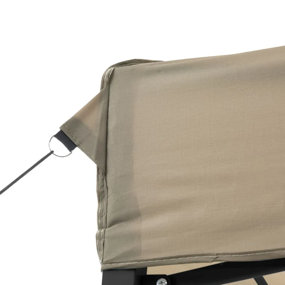 vidaXL Partytent 410 x 279 x 315 cm Taupe met Zwart Frame