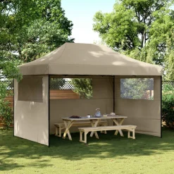 vidaXL Partytent 279 x 410 x 315 cm Taupe Oxford Stof