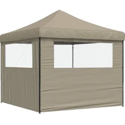 vidaXL Partytent 292 x 292 x 315 cm Taupe Oxford Stof