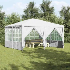 vidaXL Partytent 400 x 400 x 266 cm Wit Polyetheen
