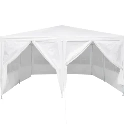 vidaXL Partytent 400 x 400 x 266 cm Wit Polyetheen